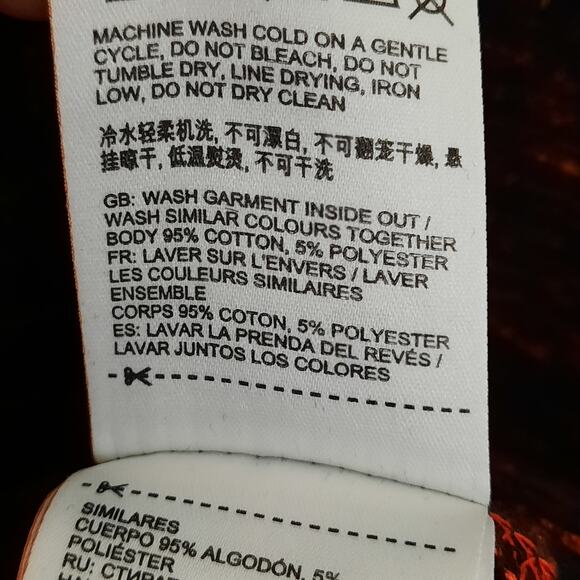 Superdry XL Orange Label Tee Black Marled Cotton Stretch Shirt Logo Streetwear - Picture 5 of 6